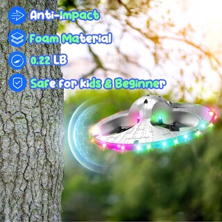 Foto 4 | Foto 4 | Drone Holyfun Form Rc Ufo Para Niños Con Luz, 2 Pilas, 15 Minutos - Venta Internacional.