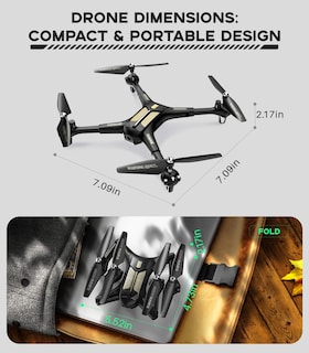 Foto 6 | Foto 6 | Drone Syma X600w Plegable Con Cámara 1080p, 2 Baterías, 24 Minutos - Venta Internacional.