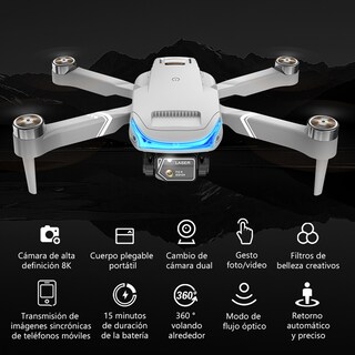 Foto 3 | Foto 3 | Mini Drone Axnen 8k Xt9 Dual Cámara Hd 2.4ghz 3 Baterías Gris Oscuro