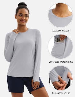 Foto 4 | Foto 4 | Camisetas Deportivas Tacvasen Para Mujer De Manga Larga Con Protección Uv - Venta Internacional.