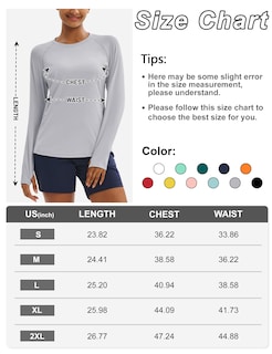 Foto 6 | Foto 6 | Camisetas Deportivas Tacvasen Para Mujer De Manga Larga Con Protección Uv - Venta Internacional.