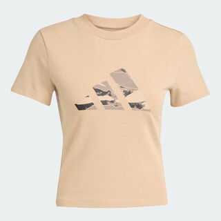 Foto 3 | Foto 3 | Playera Corta Camo Graphic Adidas Café Mujer