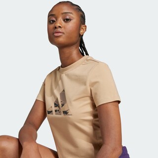 Foto 6 | Foto 6 | Playera Corta Camo Graphic Adidas Café Mujer