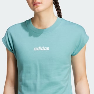 Foto 6 | Foto 6 | Playera Essentials Linear Algodón Adidas Turquesa Mujer