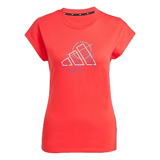 Foto 1 | Foto 1 | Playera Outline Graphic Adidas Rojo Mujer