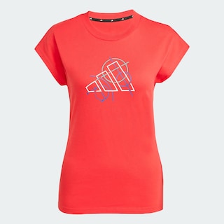 Foto 3 | Foto 3 | Playera Outline Graphic Adidas Rojo Mujer