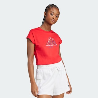 Foto 5 | Foto 5 | Playera Outline Graphic Adidas Rojo Mujer