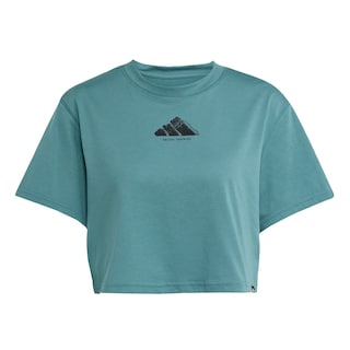 Foto 1 | Foto 1 | Playera De Entrenamiento Climacool Vintage Graphic Adidas Verde Mujer