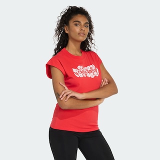 Foto 5 | Foto 5 | Playera Graphic Suave Y Ajustada Adidas Rojo Mujer
