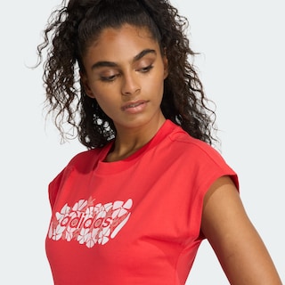 Foto 6 | Foto 6 | Playera Graphic Suave Y Ajustada Adidas Rojo Mujer