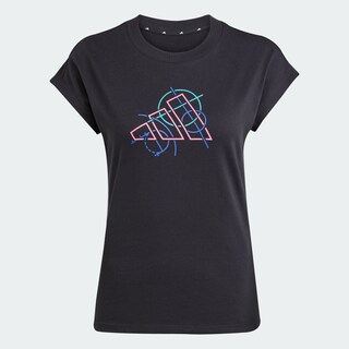 Foto 3 | Foto 3 | Playera Outline Graphic Adidas Negro Mujer