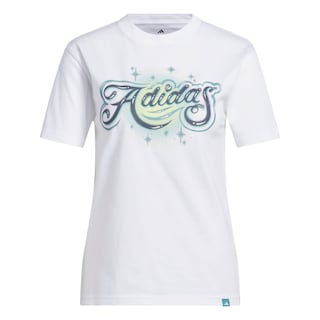 Foto 1 | Foto 1 | Playera Graphic Aerografiada Adidas Blanco Mujer