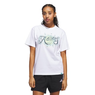 Foto 2 | Foto 2 | Playera Graphic Aerografiada Adidas Blanco Mujer