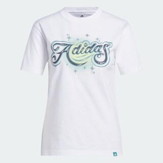 Foto 3 | Foto 3 | Playera Graphic Aerografiada Adidas Blanco Mujer