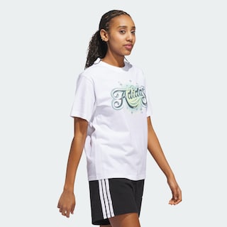 Foto 5 | Foto 5 | Playera Graphic Aerografiada Adidas Blanco Mujer
