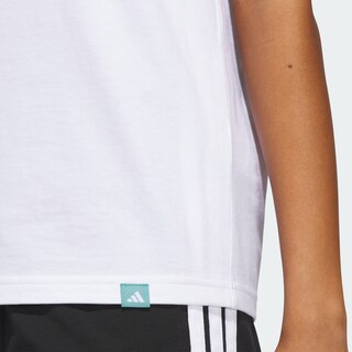 Foto 7 | Foto 7 | Playera Graphic Aerografiada Adidas Blanco Mujer