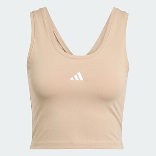Foto 3 | Foto 3 | Playera Sin Mangas Essentials Small Logo Cotton Lifestyle Adidas Café Mujer