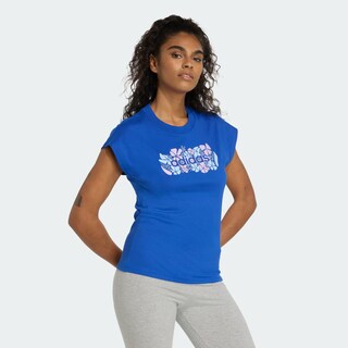 Foto 5 | Foto 5 | Playera Graphic Suave Y Ajustada Adidas Azul Mujer
