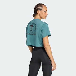 Foto 4 | Foto 4 | Playera De Entrenamiento Climacool Vintage Graphic Adidas Verde Mujer