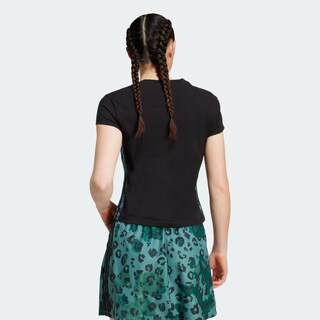 Foto 4 | Foto 4 | Camiseta De 3 Franjas Con Estampado Animal Print Adidas Negro Mujer