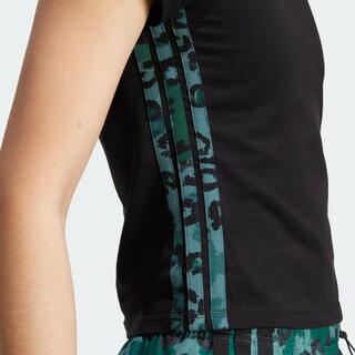 Foto 7 | Foto 7 | Camiseta De 3 Franjas Con Estampado Animal Print Adidas Negro Mujer