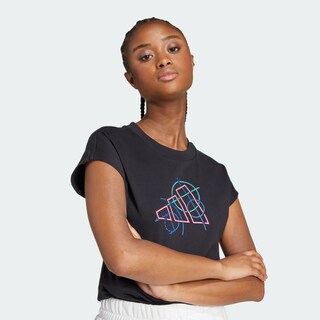 Foto 6 | Foto 6 | Playera Outline Graphic Adidas Negro Mujer