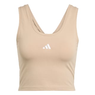 Foto 1 | Foto 1 | Playera Sin Mangas Essentials Small Logo Cotton Lifestyle Adidas Café Mujer