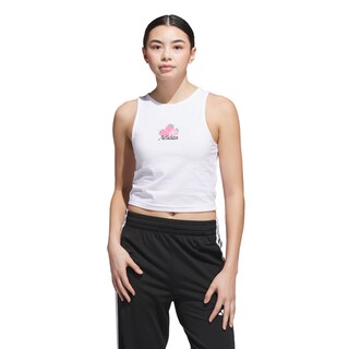 Foto 2 | Foto 2 | Playera Sin Mangas Con Gráfico De Mercado De Agricultores Adidas Blanco Mujer