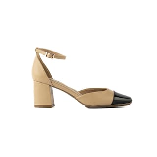 Foto 1 | Foto 1 | Zapatilla Tacón Punta Casual 6.5cm Para Mujer Walki Nicole Beige