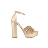 Tacon Brillo Plataforma Fiesta 13cm Para Mujer Walki Erica Rosa