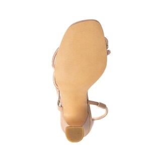 Foto 5 | Foto 5 | Tacon Con Brillo Elegante 10cm Para Mujer Walki Barbara Beige