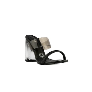 Foto 2 | Foto 2 | Tacón Transparente Cristal 8cm Para Mujer Walki Samantha Negro