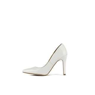 Foto 4 | Foto 4 | Zapatilla Tacón Puntal Charol 8cm Para Mujer Walki Mónica Blanco