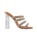 Tacón Transparente Cristal 12cm Para Mujer Walki Camila Beige