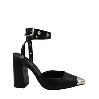 Foto 1 | Foto 1 | Zapatilla Con Tacón Ancho Punta Metálica Y Látigo En Talón Con Hebilla Erika