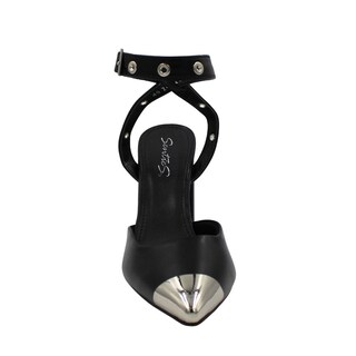 Foto 3 | Foto 3 | Zapatilla Con Tacón Ancho Punta Metálica Y Látigo En Talón Con Hebilla Erika