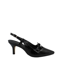 Zapatillas Puntales Destalonadas Con Tacón Bajito Y Moño Fernanda