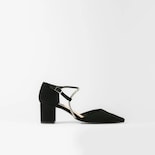 Zapatilla Elegante Puntal Casual Para Mujer Walki Bianca Negro