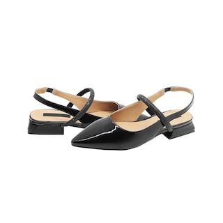 Foto 5 | Foto 5 | Flat Balerina Dama Color Negro Tacon Ancho Salamandra Correa Negro