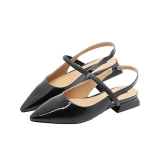 Foto 6 | Foto 6 | Flat Balerina Dama Color Negro Tacon Ancho Salamandra Correa Negro
