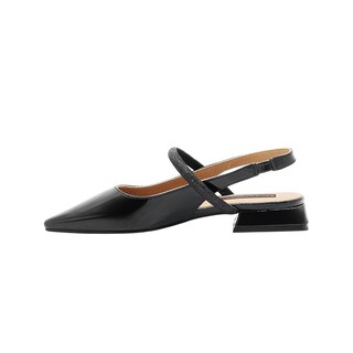Foto 2 | Foto 2 | Flat Balerina Dama Color Negro Tacon Ancho Salamandra Correa Negro
