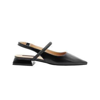 Foto 3 | Foto 3 | Flat Balerina Dama Color Negro Tacon Ancho Salamandra Correa Negro