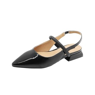 Foto 4 | Foto 4 | Flat Balerina Dama Color Negro Tacon Ancho Salamandra Correa Negro