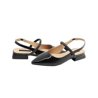 Foto 5 | Foto 5 | Flat Balerina Dama Color Negro Tacon Ancho Salamandra Correa Negro