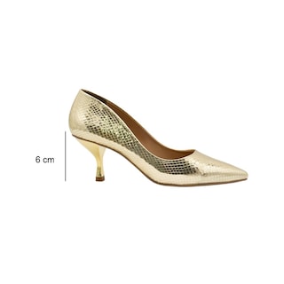 Foto 4 | Foto 4 | Zapatilla Salamandra Para Dama Stiletto Oro Ingles Dorado