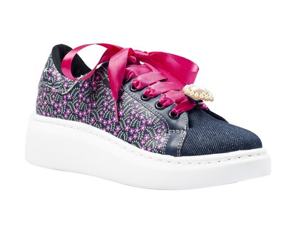 Foto 8 | Foto 8 | Tenis De Dama A Ángelozano De Piel Sintética Tenis Mezclilla Color Azul