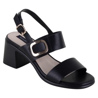 Foto 1 | Foto 1 | Sandalia Con Tacón Exterior Piel Vegana Color Negro Para Mujer De Rbcollection