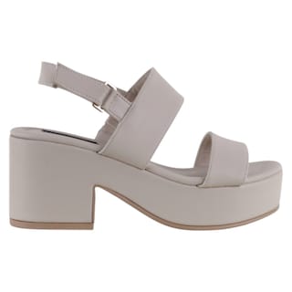 Foto 2 | Foto 2 | Sandalia Con Tacón Exterior Piel Vegana Color Beige Para Mujer De Rbcollection