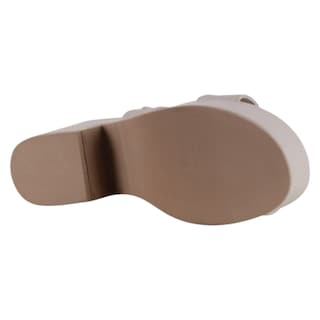 Foto 4 | Foto 4 | Sandalia Con Tacón Exterior Piel Vegana Color Beige Para Mujer De Rbcollection