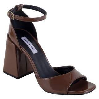 Foto 1 | Foto 1 | Sandalia Con Tacón Exterior Charol Color Café Para Mujer De Rbcollection
